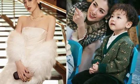 Á Hậu Tú Anh lấy thiếu gia miền Bắc, quý tử đầu lòng cho học mẫu giáo đắt nhất Hà thành 400 triệu/năm