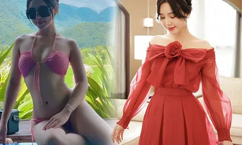 Em gái Quỳnh Búp Bê diện mốt áo tắm "lộn ngược" quá quyến rũ, dân tình quên luôn quá khứ "bánh bèo"