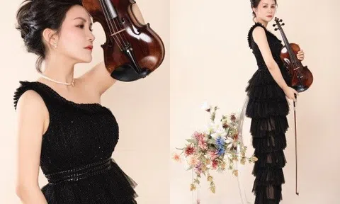 "Vĩ cầm biết hát" Hiền Lê tự hào trình diễn "Quốc ca" bằng violin trên sân khấu