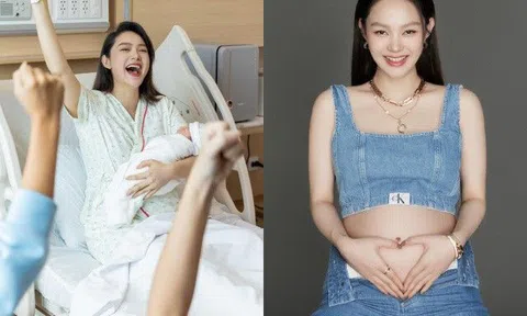 Minh Hằng hạ sinh con trai đầu lòng với chồng đại gia, mẹ bỉm tô son đỏ rực ngay khi rời phòng sinh