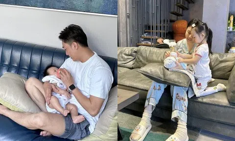 Đàm Thu Trang công khai ảnh cận mặt của con trai 3 tháng tuổi với Cường Đô La, góc nghiêng làm mẹ "mê mệt"