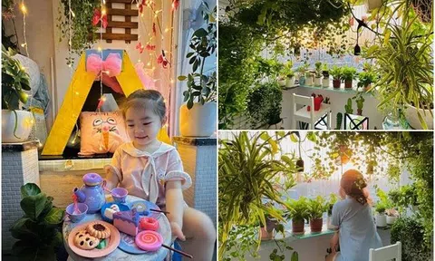 Mẹ đảm Tân Phú biến ban công chưa đầy 4m2 thành khu vườn kỳ diệu cho con gái chỉ với 2 triệu đồng