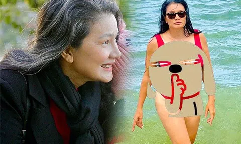 Tóc bạc trắng như bà lão, cô thợ may Bình Phước vẫn tự tin diện bikini khoe đường cong "sát thủ"