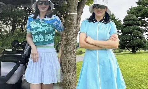 Son Ye Jin đi chơi golf luôn mang 2 món che chắn, nhưng vô tư diện hở đúng chỗ này