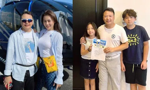 Shark Bình khoe ảnh "lão hóa ngược" bên vợ đẹp và 2 con, "bàn tay hư" trên ngực Phương Oanh thành tâm điểm