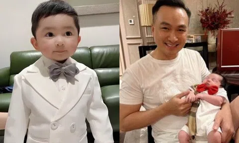 Con trai Chi Bảo ngày nào bé xíu giờ diện vest bảnh bao, dân tình "tá hỏa" khi không thấy quần