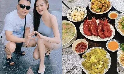 Shark Bình khoe bữa cơm gia đình 4 người, tràn đầy sinh lực khi ở cùng Phương Oanh