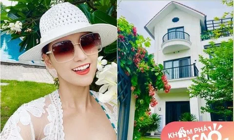 Nữ diễn viên giàu nhất nhì miền Bắc khoe "thềm nhà có hoa" nơi biệt thự 60 tỷ đẹp lung linh