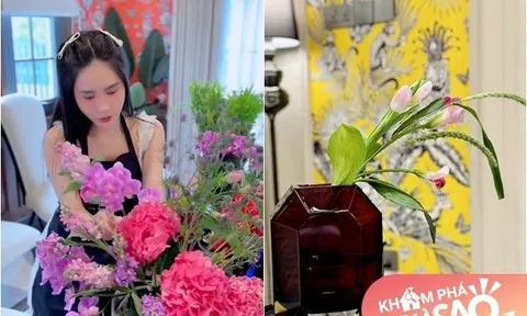 Chồng Đoàn Di Băng than tốn tiền của cho vợ học cắm hoa, tác phẩm nhìn vào "hồn bay phách lạc"