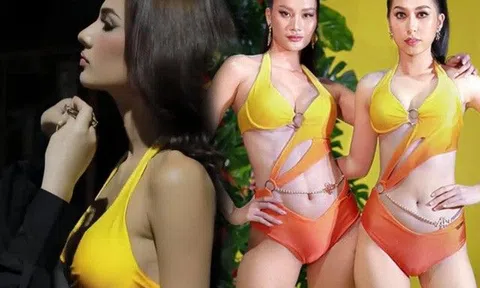 Ảnh hậu trường bikini Top 18 Miss Universe Vietnam 2023: Múi bụng của Hương Ly thật hay giả?