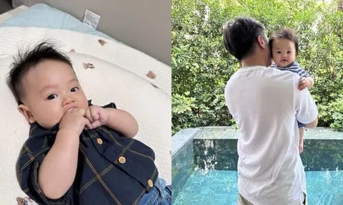Con út Cường Đô La "lên đồ" chuẩn thiếu gia, gương mặt trổ nét như sinh đôi với anh trai chung nửa dòng máu