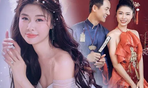 Vợ hotgirl của Đăng Khôi diện yếm lụa khoe lưng trần nõn nà, chị Hằng gợi cảm nhất nhì mùa Trung Thu là đây!