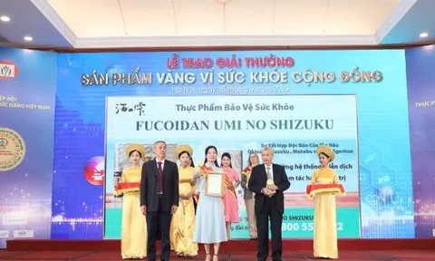 Fucoidan Umi No Shizuku nhận “Huy chương Vàng vì sức khỏe cộng đồng”