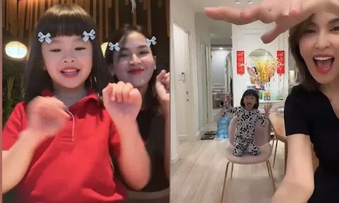 Văn Anh Tú Vi thường xuyên "rủ rê" con gái Hoa hậu quay clip TikTok triệu view, làm bố mẹ trẻ như bạn thân của con