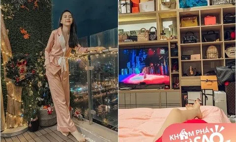Ngôi nhà của Tân Hoa hậu Bùi Quỳnh Hoa: Bên ngoài ban công rất “chill”, bên trong trưng bộ sưu tập đắt tiền