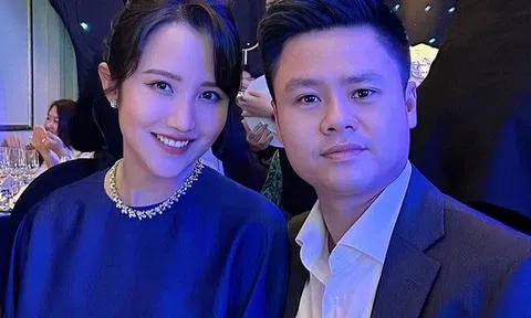 Primmy Trương xuất hiện bên chồng, diện đầm quý tộc nhưng đường cong "mất tích"