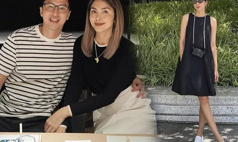 "Nữ hoàng bình dân" Tăng Thanh Hà mặc đồ hiệu, hiếm hoi đeo đồng hồ tiền tỷ