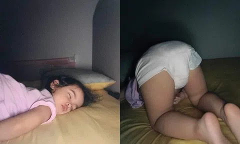 Võ Hạ Trâm nhìn tư thế ngủ của con gái liền thấy có điềm "chổng mông trông em", thực hư là gì