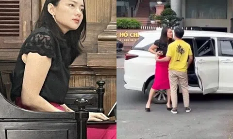 Đại gia Đức An ngọt ngào hôn Phan Như Thảo trước cổng tòa xử án với vợ cũ Ngọc Thúy, đến nhưng không vào