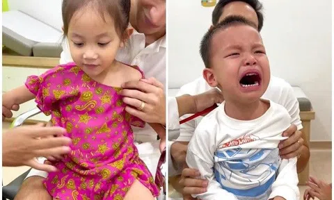 Sao Việt 24h: Biểu cảm trái ngược của cặp sinh đôi nhà Hồ Ngọc Hà khi đi khám làm fan cười bò, Leon khóc thảm thiết