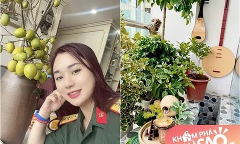 Vợ Đại úy của NSND Tự Long khoe góc ban công đầy ắp sắc hoa, treo đàn cực đáng yêu