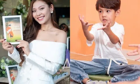 Chúng Huyền Thanh đưa con trai 5 tuổi cùng dự sự kiện