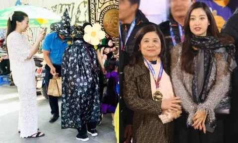 Con gái Hoa hậu Đỗ Mỹ Linh hiếm hoi lộ mặt, khoảnh khắc "mẹ chồng quyền lực" bế cháu nội thành tâm điểm