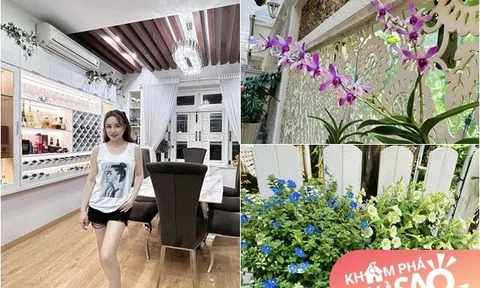 Biệt thự 1.400m2 của Vy Oanh bên trong trang trí hoa giả leo tường, ngoài vườn trồng loạt hoa tươi