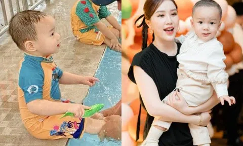 Bảo Thy nuôi "hoàng tử bé" với đại gia Phan Lĩnh như quý tộc, 2 tuổi cầm gậy đánh golf