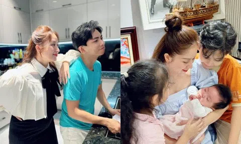 Con trai Khánh Thi tò mò chuyện mẹ mang bầu lần 4, con gái nói luôn giới tính của em bé trong bụng