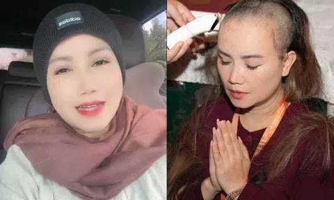 "Cô Xuyến" Hoàng Yến xin xả giới sau 8 ngày cạo đầu xuất gia, nói không có nhu cầu đội tóc giả