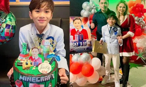 Jacky Minh Trí điển trai đón sinh nhật tuổi 12 bên Thanh Thảo và mẹ ruột Thụy Anh, diện mạo hiện tại được quan tâm