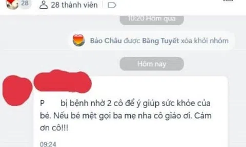 Mẹ Việt đăng đàn bức xúc vì nhắn tin nhờ cô giáo mầm non chăm con bị ốm, ai ngờ bị nói "Để bé ở nhà đi chị"