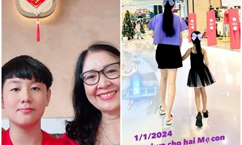 Gia đình Lê Phương chia nhau đón Tết Dương lịch ở 2 nơi, con trai con gái gây chú ý vì ngoại hình lớn phổng phao