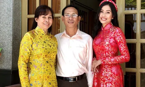 Á hậu Vũ Thanh Tâm được bố mẹ động viên, ủng hộ thi sắc đẹp