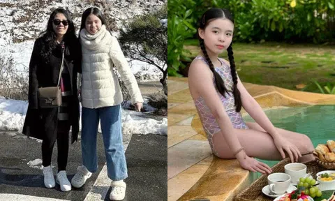 Cô con gái Phương Trinh Jolie giấu kín suốt 9 năm giờ cao bằng bà nội ở tuổi lên 10, trổ nét xinh xắn