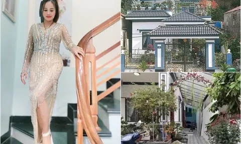 "Cô gái dân tộc" Lê Thị Dần giờ là bà ngoại U50 vẫn ăn mặc quyến rũ, ở biệt thự lớn giữa làng quê