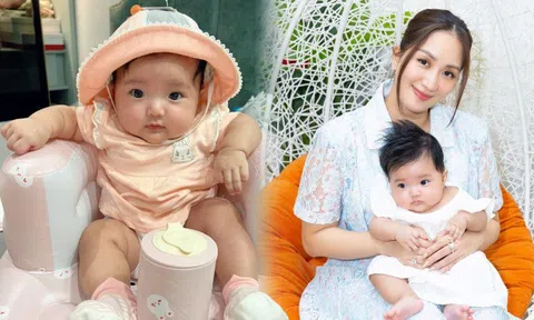 Bé Lisa nhà Khánh Thi giúp mẹ thoát mác "đẻ mướn", vẻ ngoài 4 tháng đạt 7kg cực đáng yêu