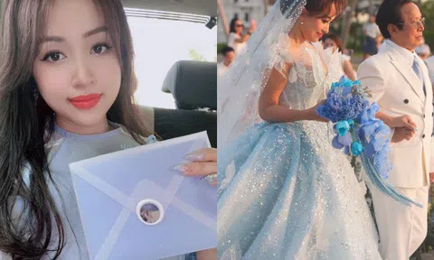 Vân Hugo mở phong bì mừng cưới sau hôn lễ với đại gia, kết quả khiến cô dâu "xót xa"