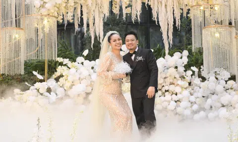 Đám cưới giữa rừng thông của "yêu nữ" Vũ Hạnh Nguyên: Chú rể Nguyễn Đức Cường bật khóc trên lễ đường