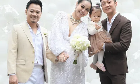 Lộ diện con gái 1 tuổi đáng yêu của MC Anh Tuấn tại đám cưới, diện mạo vợ "Hoa hậu" lai Pháp sau sinh ra sao?