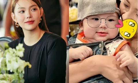 Con trai Minh Hằng 5 tháng tuổi bụ sữa, khuôn mặt như "bản sao" của mẹ, tự lập từ bé dù "ngậm thìa vàng"