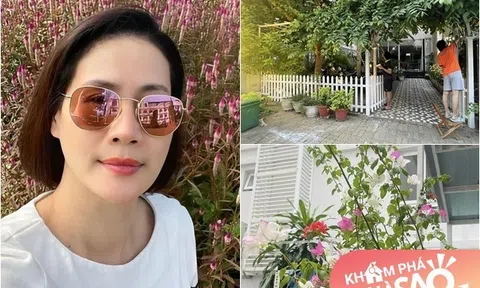 Thân Thúy Hà sơn biệt thự đón Tết, ngay từ cổng đã thấy rực rỡ đậm sắc xuân
