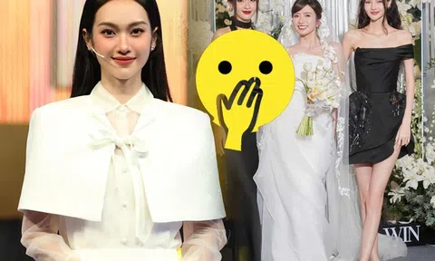 Gái đẹp Điện Biên mặc váy xẻ tận rốn đi ăn cưới, lấn át độ nổi của cô dâu Ngọc Huyền