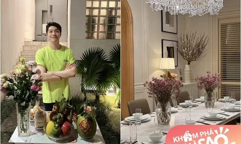 Noo Phước Thịnh bước vào nhà ngạc nhiên khi mẹ đã trang trí Tết rực rỡ, biệt thự bên trong sang chảnh như khách sạn