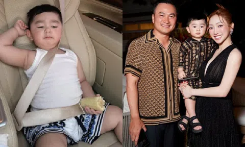 Gia Khang con trai Chi Bảo ngồi siêu xe như "chủ tịch" nhưng vẫn bình dân gặm bắp, vẻ ngoài ngày càng tuấn tú