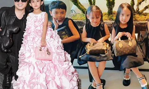 Dàn con gái của Đỗ Mạnh Cường "lên đồ" đón Tết, bé nào cũng xách túi "đắt xắt ra miếng"