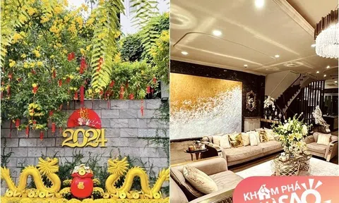 Biệt thự 60 tỷ của Đàm Vĩnh Hưng trưng rồng vàng rực rỡ, sao nữ giàu nhất nhì miền Bắc cũng "dát vàng" ngôi nhà