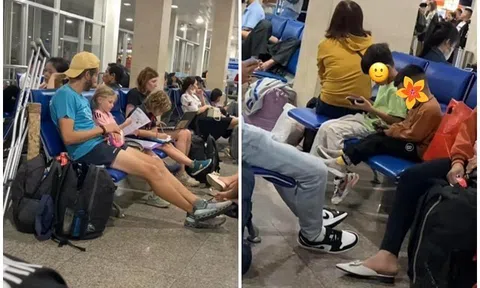 Khung cảnh trái ngược giữa trẻ em Việt Nam và nước ngoài ở sân bay Tân Sơn Nhất gây tranh cãi