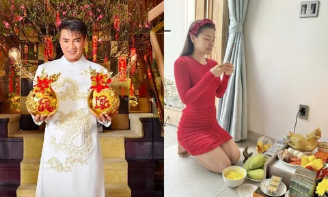 Đàm Vĩnh Hưng được tặng rồng vàng, Phương Trinh Jolie "gây choáng" với xấp tiền "khủng" cúng vía Thần tài